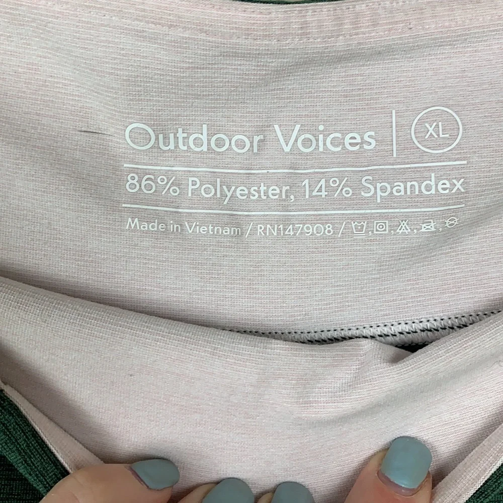 Outdoor Voices Spring 7/8 Color-block Leggings - Hunter/Slate/Ballet - Picture 7 of 7